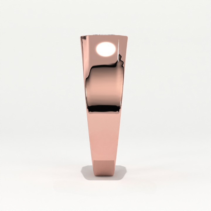 Aarinya Bezel Lab-Grown Diamond Solitaire Ring, The Vanguard Men's Emerald-Cut Signet