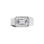 Aarinya Bezel 2.5 Carat Lab-Grown Diamond Solitaire Men's Ring