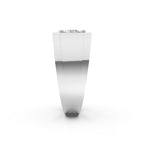 Aarinya Heavy Flushed Signet Solitaire Ring, Imperial Plinth 2 Carat Lab-Grown Diamond Solitaire Signet Ring