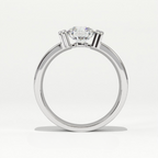 Aarinya Bar-Set Wide-Band Lab-Grown Diamond Solitaire Ring, The Vantage Silhouette Industrial Bar-Lock Statement Ring