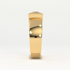 Aarinya Bar-Set Wide-Band Lab-Grown Diamond Solitaire Ring, The Vantage Silhouette Industrial Bar-Lock Statement Ring