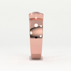 Aarinya Bar-Set Wide-Band Lab-Grown Diamond Solitaire Ring, The Vantage Silhouette Industrial Bar-Lock Statement Ring