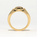 Aarinya Imperial Plinth Lab-Grown Diamond Solitaire Ring, Executive Wide-Band Lab-Grown Diamond Ring