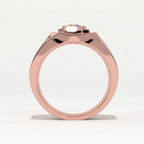 Aarinya Imperial Plinth Lab-Grown Diamond Solitaire Ring, Executive Wide-Band Lab-Grown Diamond Ring