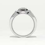 Aarinya Imperial Plinth Lab-Grown Diamond Solitaire Ring, Executive Wide-Band Lab-Grown Diamond Ring