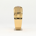 Aarinya Imperial Plinth Lab-Grown Diamond Solitaire Ring, Executive Wide-Band Lab-Grown Diamond Ring