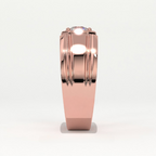 Aarinya Imperial Plinth Lab-Grown Diamond Solitaire Ring, Executive Wide-Band Lab-Grown Diamond Ring