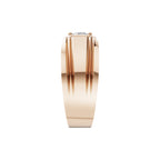 Aarinya Imperial Plinth 1 carat Lab-Grown Diamond Solitaire Ring, Executive Wide-Band Lab-Grown Diamond Ring