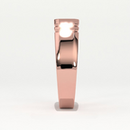 Aarinya Flushed Signet Lab-Grown Diamond Solitaire Ring, Emerald Cut Diamond Solitiare Ring
