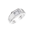 Aarinya Signet 2 Carat  Premium Lab-Grown Diamond Solitaire Ring, Emerald Cut Diamond Solitiare Ring