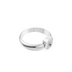 Aarinya Beveled Emerald-Cut Full Bezel Ring, The Bezel Emerald-Cut 0.5 carat Diamond Solitaire Ring