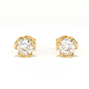 Aarinya Helix Modern Diamond Tops, The Contemporary Swirl Tops Earrings