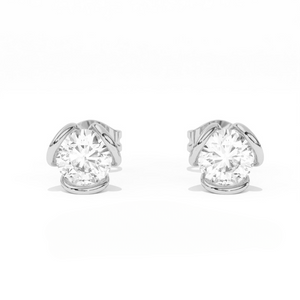 Aarinya Helix Modern Diamond Tops, The Contemporary Swirl Tops Earrings