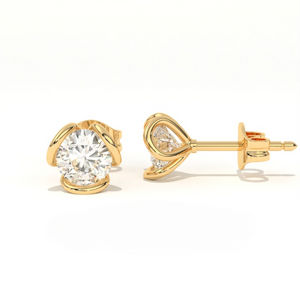 Aarinya Helix Modern Diamond Tops, The Contemporary Swirl Tops Earrings