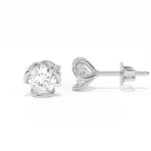 Aarinya Helix Modern Diamond Tops, The Contemporary Swirl Tops Earrings