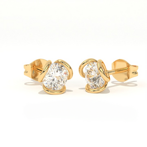 Aarinya Helix Modern Diamond Tops, The Contemporary Swirl Tops Earrings