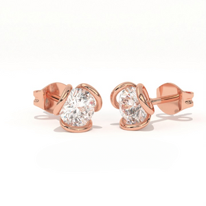 Aarinya Helix Modern Diamond Tops, The Contemporary Swirl Tops Earrings