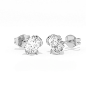 Aarinya Helix Modern Diamond Tops, The Contemporary Swirl Tops Earrings