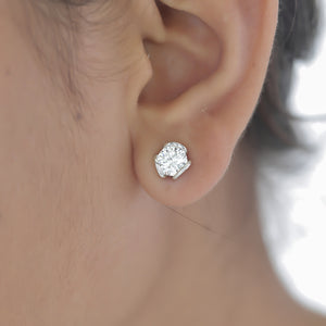 Aarinya Helix Modern Diamond Tops, The Contemporary Swirl Tops Earrings
