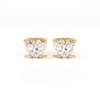 Aarinya Amore Heart Tops Earrings, The heart Brilliant Diamond Tops, Petite Rose Heart Earrings