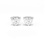 Aarinya Amore Heart Tops Earrings, The heart Brilliant Diamond Tops, Petite Rose Heart Earrings