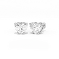 Aarinya Amore Heart Tops Earrings, The heart Brilliant Diamond Tops, Petite Rose Heart Earrings