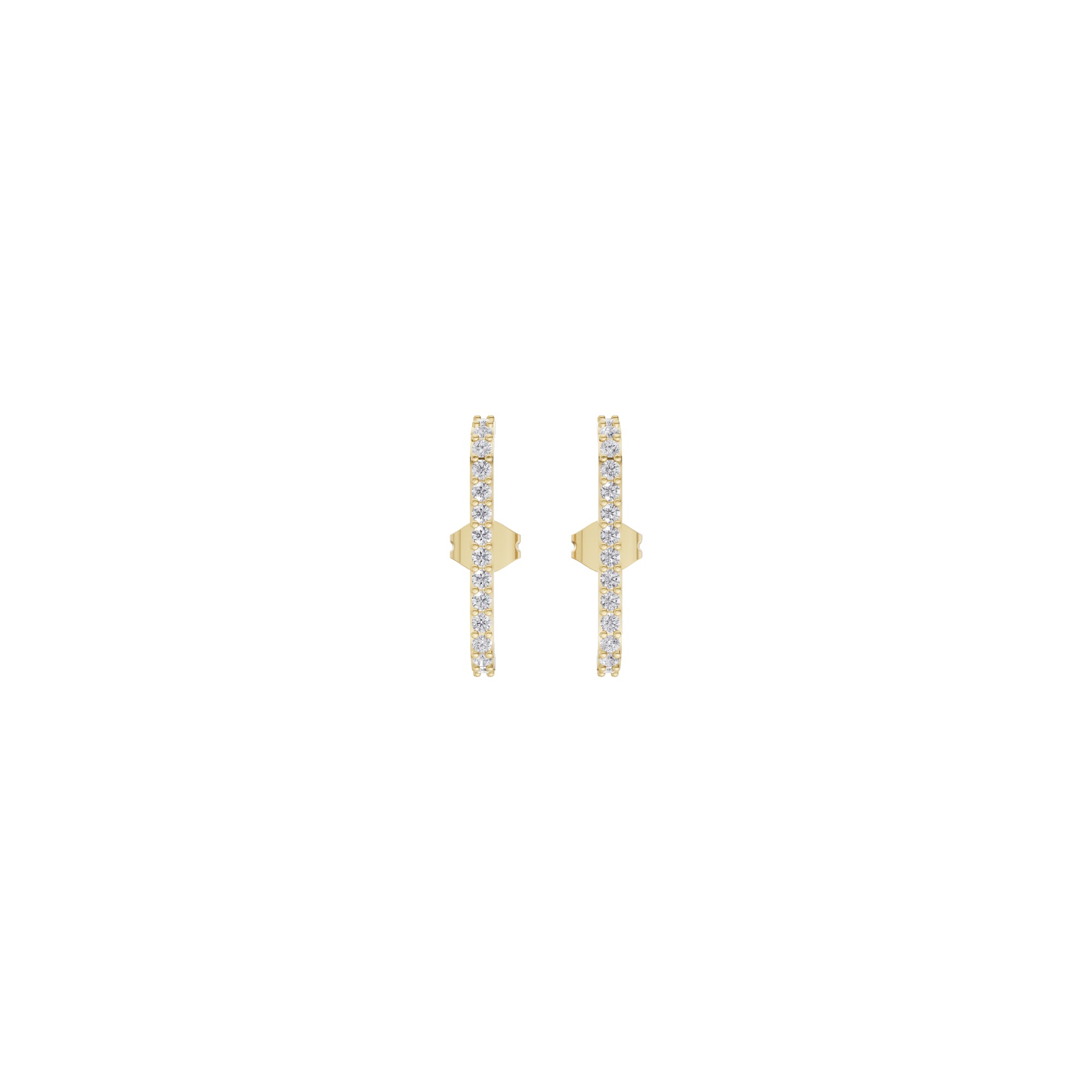 Aarinya Straight-Line Micro-Pave Diamond Bar Earrings