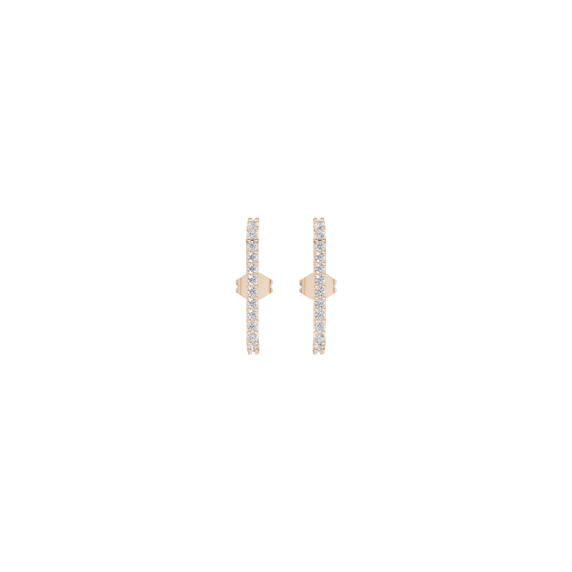 Aarinya Straight-Line Micro-Pave Diamond Bar Earrings