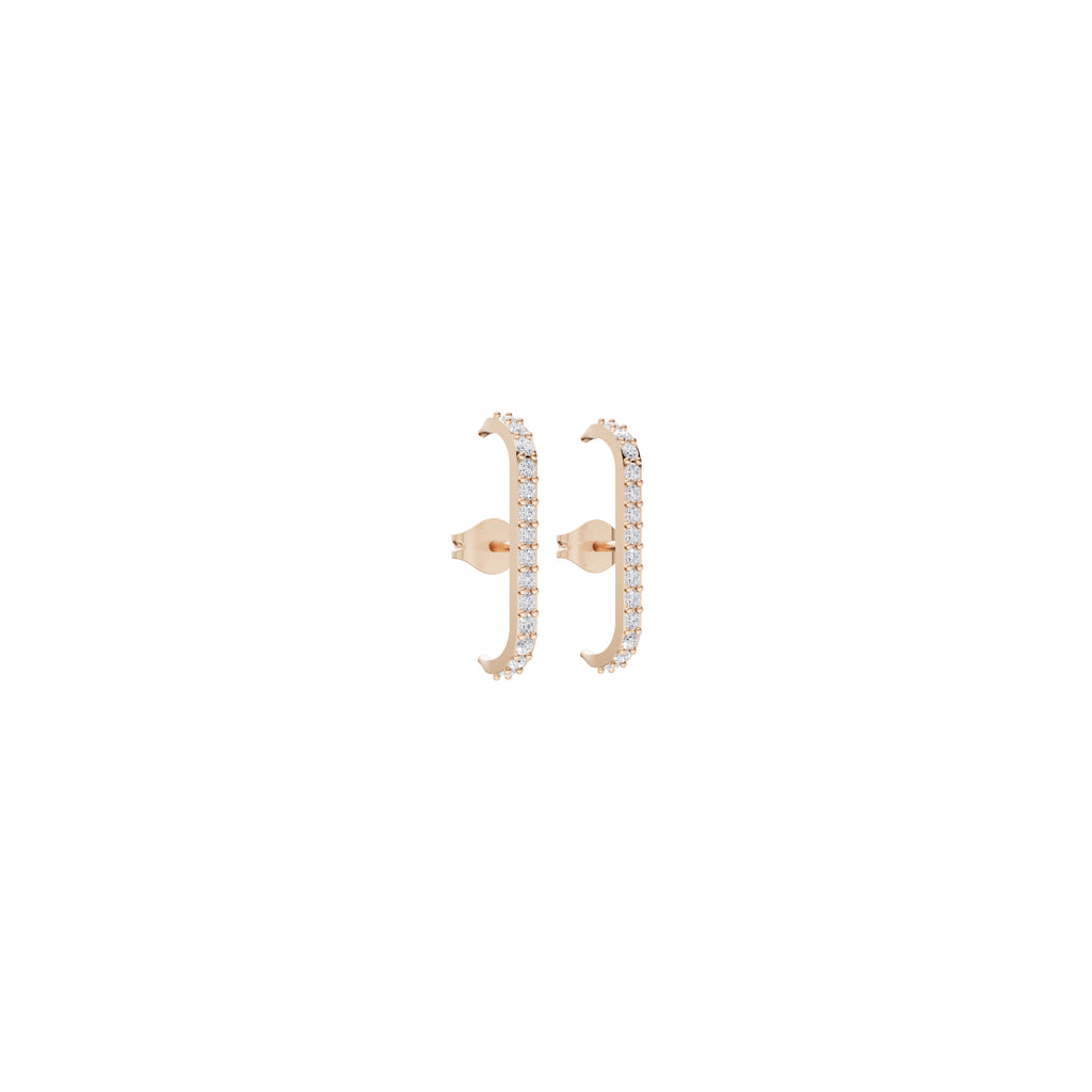 Aarinya Straight-Line Micro-Pave Diamond Bar Earrings