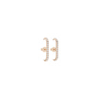 Aarinya Straight-Line Micro-Pave Diamond Bar Earrings