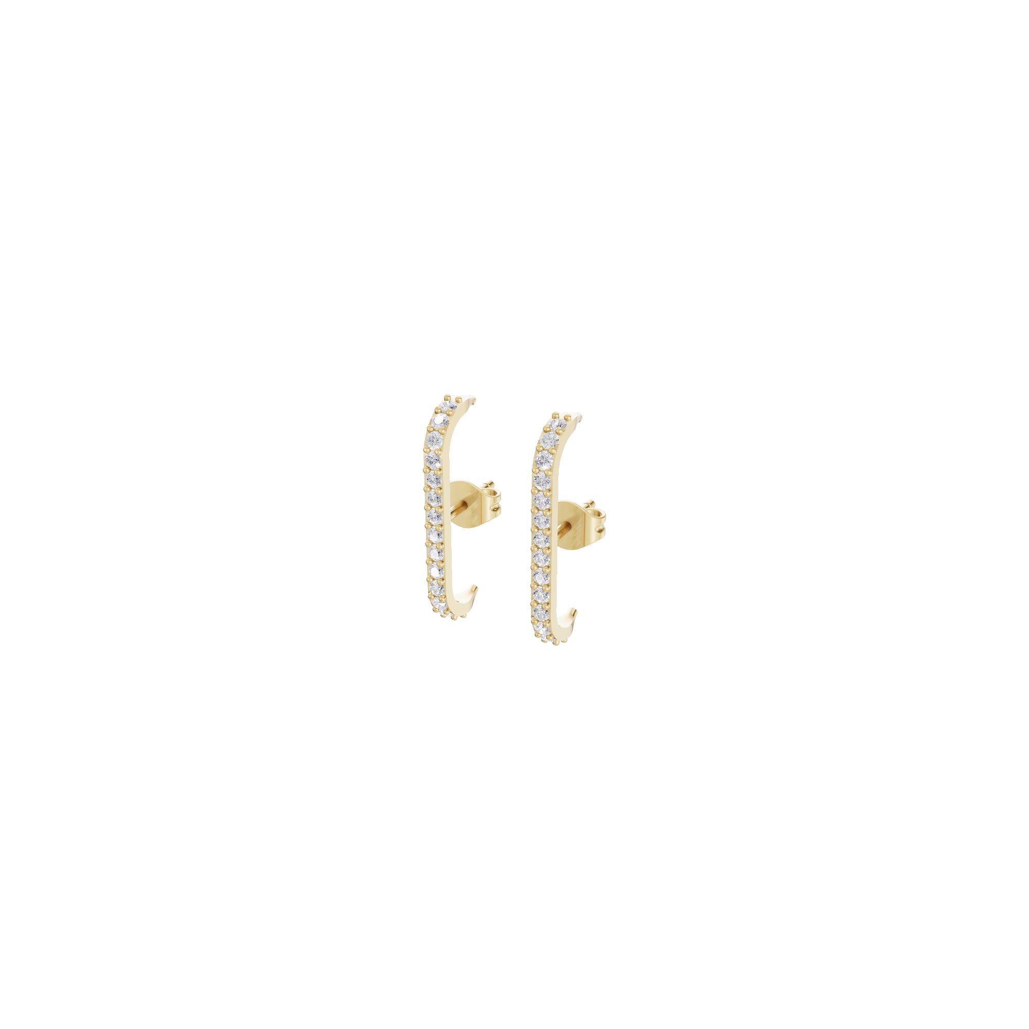 Aarinya Straight-Line Micro-Pave Diamond Bar Earrings