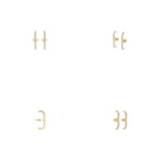 Aarinya Straight-Line Micro-Pave Diamond Bar Earrings