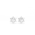 Aarinya Snowflake Cluster Lab-Grown Diamond Statement Stud Earrings, Round Snowflake Diamond Tops Earrings
