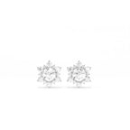 Aarinya Snowflake Cluster Lab-Grown Diamond Statement Stud Earrings, Round Snowflake Diamond Tops Earrings