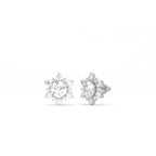 Aarinya Snowflake Cluster Lab-Grown Diamond Statement Stud Earrings, Round Snowflake Diamond Tops Earrings