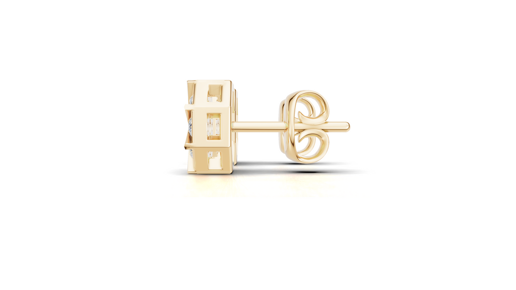 Aarinya Nexus Geometric Earrings, The Prism Spokes Lab-Diamond Tops Earrings
