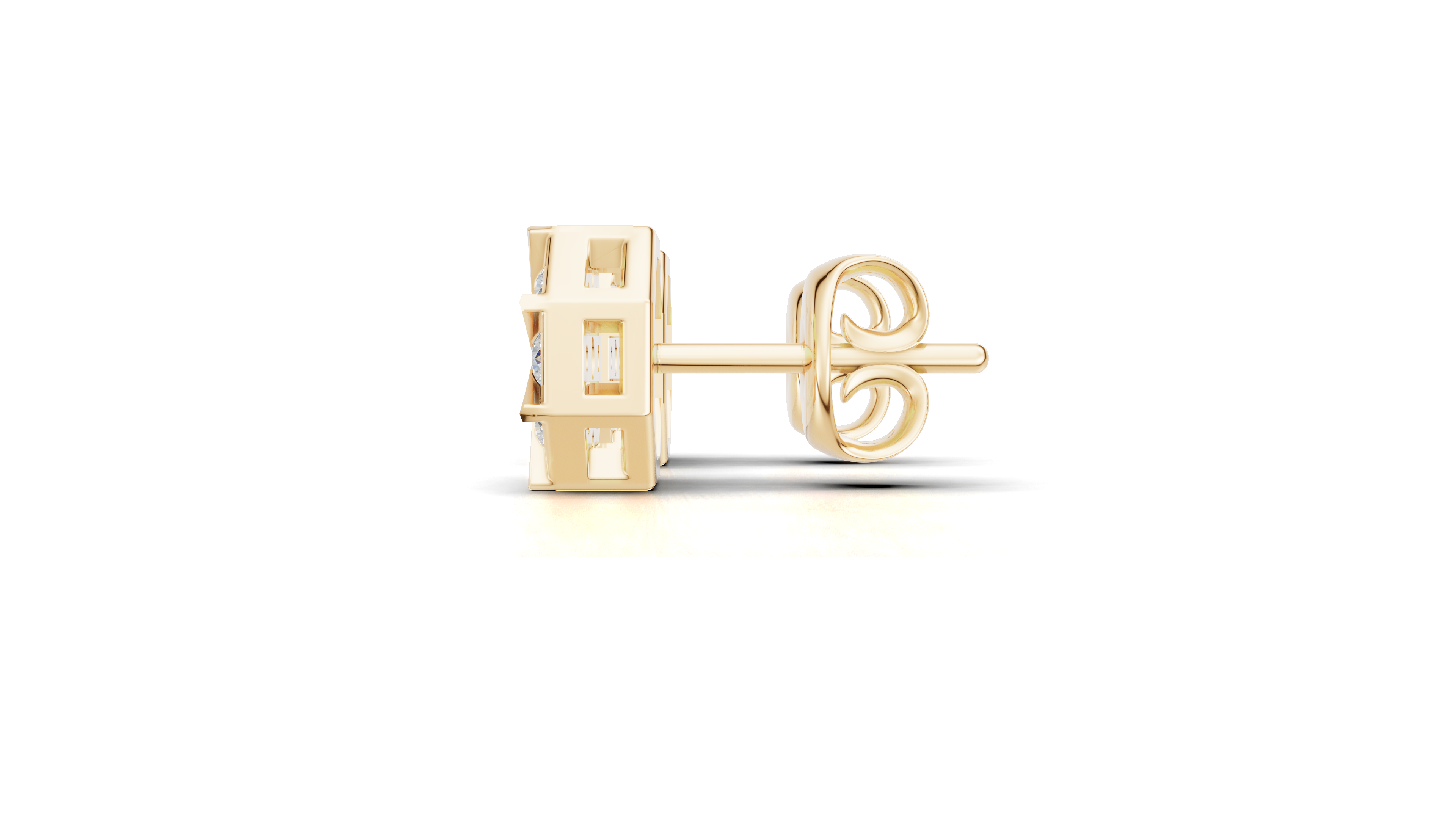 Aarinya Nexus Geometric Earrings, The Prism Spokes Lab-Diamond Tops Earrings