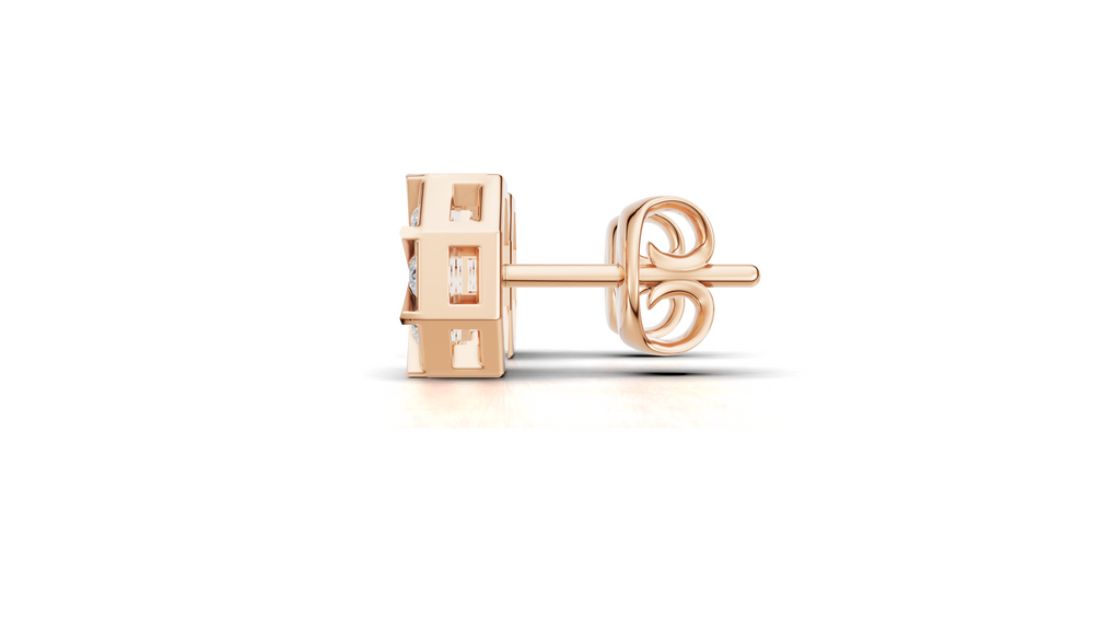 Aarinya Nexus Geometric Earrings, The Prism Spokes Lab-Diamond Tops Earrings