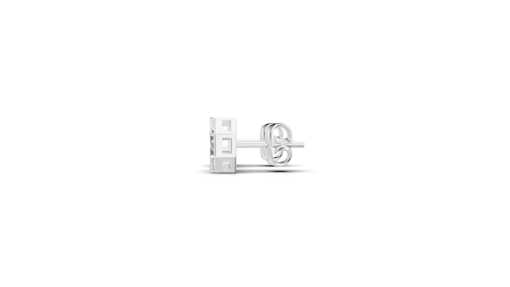 Aarinya Nexus Geometric Earrings, The Prism Spokes Lab-Diamond