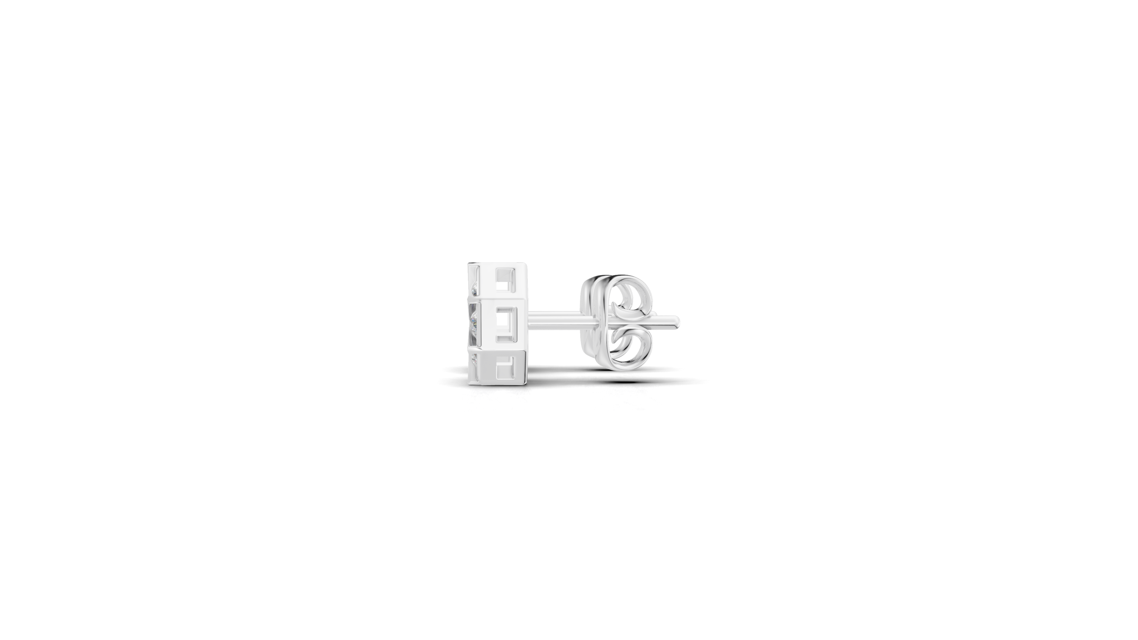 Aarinya Nexus Geometric Earrings, The Prism Spokes Lab-Diamond