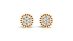 Aarinya Starburst Halo Tops Earring, Astra Fluted Diamond Earrings