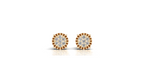 Aarinya Astra Fluted Diamond Starburst Halo Tops Earring
