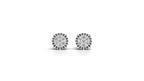 Aarinya Astra Fluted Diamond Starburst Halo Tops Earring