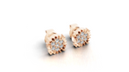 Aarinya Starburst Halo Tops Earring, Astra Fluted Diamond Earrings