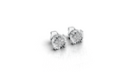 Aarinya Astra Fluted Diamond Starburst Halo Tops Earring