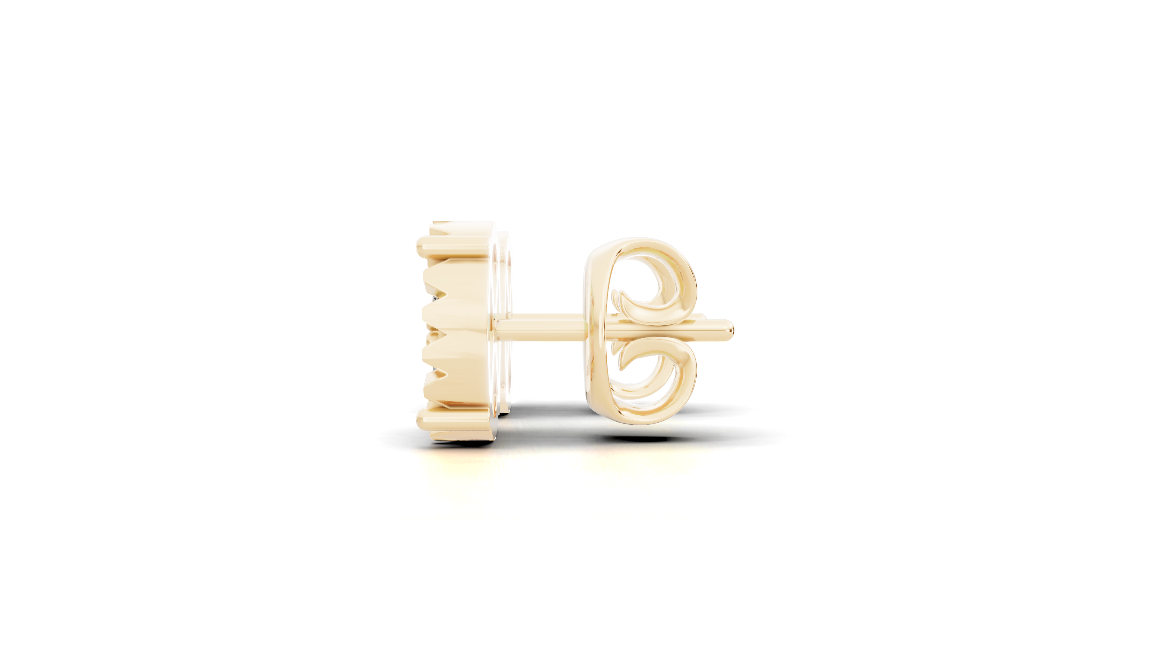 Aarinya Starburst Halo Tops Earring, Astra Fluted Diamond Earrings