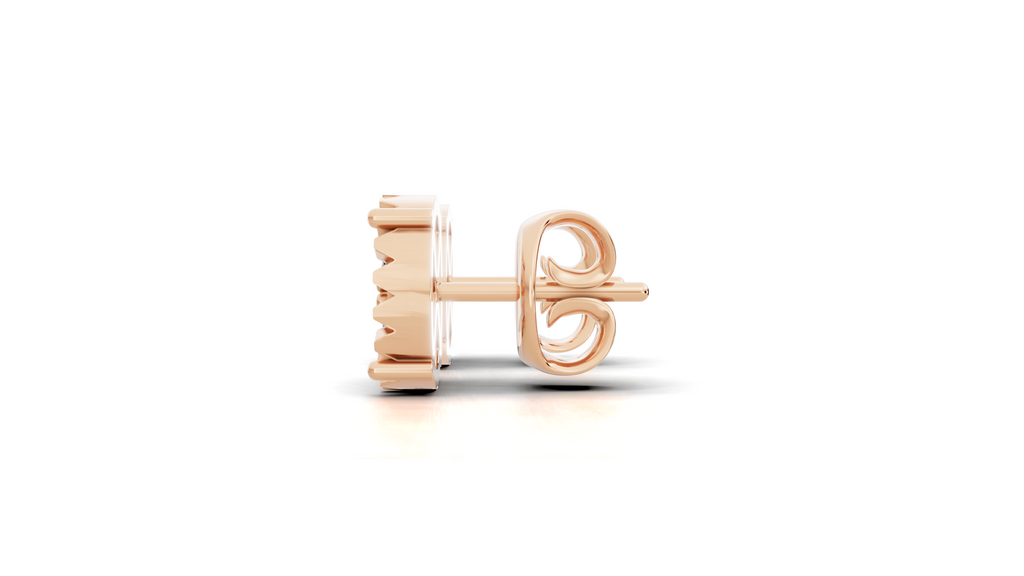 Aarinya Starburst Halo Tops Earring, Astra Fluted Diamond Earrings