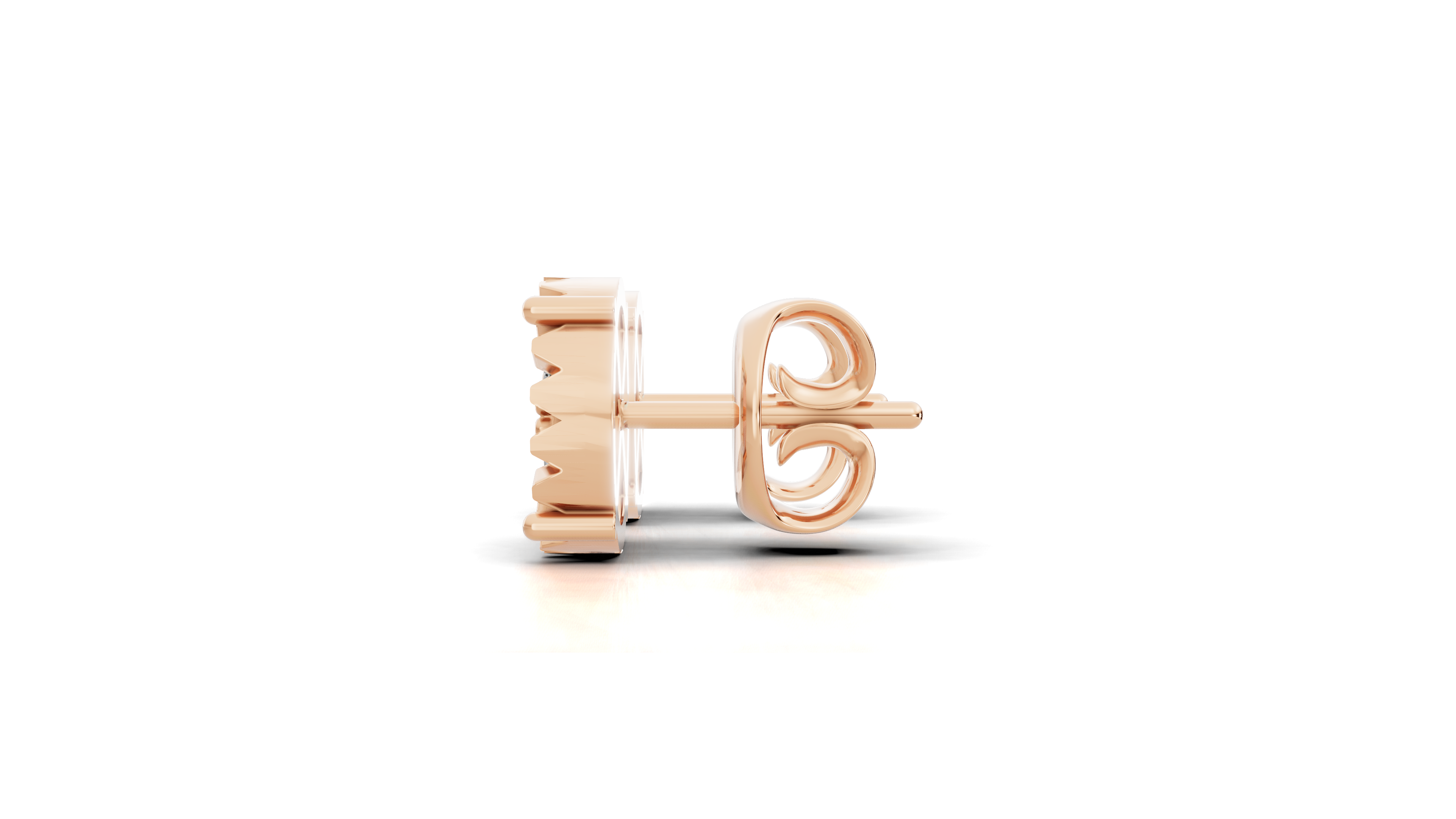 Aarinya Starburst Halo Tops Earring, Astra Fluted Diamond Earrings
