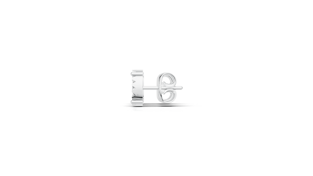 Aarinya Astra Fluted Diamond Starburst Halo Tops Earring