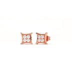 Aarinya Kite-Frame Lab-Grown Diamond Cluster Stud Earrings, The Centurion Minimalist Curved Chevron Mosaic Studs